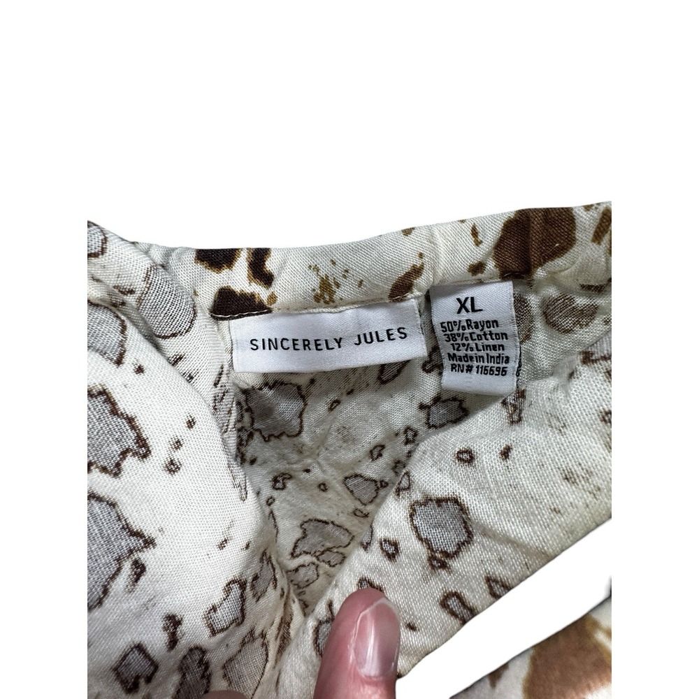 Sincerely Jules Cow Print Midi Dress XL Western Ranchcore Adjustable Straps - Picture 3 of 8